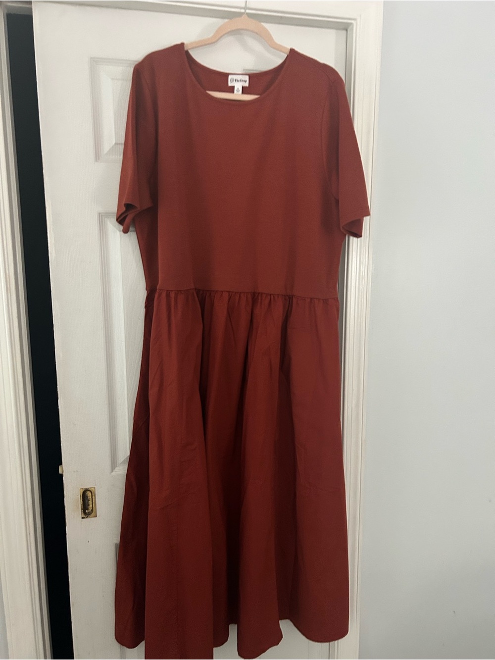 The Drop Maxi Dress in Deep Rust/Pumpkin
